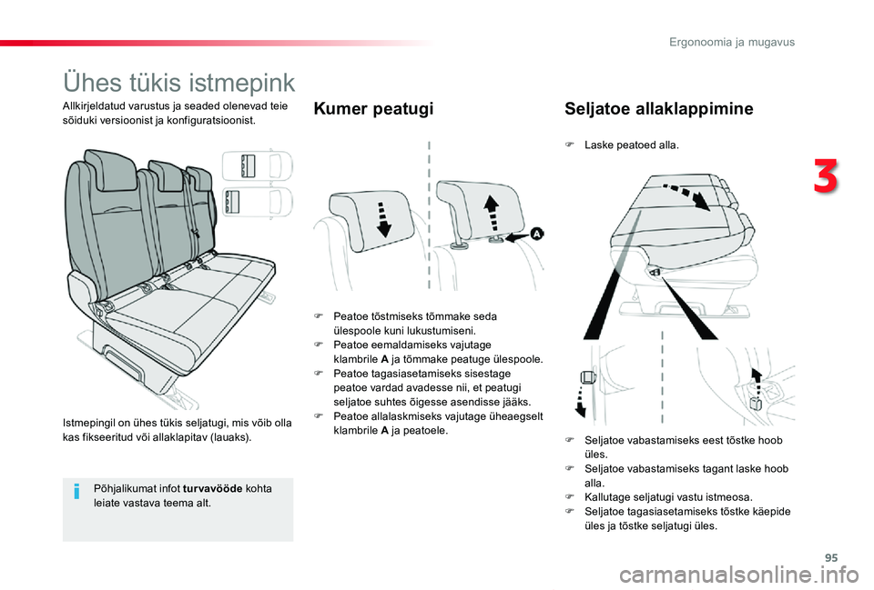 TOYOTA PROACE VERSO 2020  Kasutusjuhend (in Estonian) 95
Proace verso_et_Chap03_ergonomie-et-confort_ed2019_V02
Ühes tükis istmepink
F Peatoe tõstmiseks tõmmake seda ülespoole kuni lukustumiseni.F Peatoe eemaldamiseks vajutage klambrile  A ja tõmma TOYOTA PROACE VERSO 2020  Kasutusjuhend (in Estonian) 95
Proace verso_et_Chap03_ergonomie-et-confort_ed2019_V02
Ühes tükis istmepink
F Peatoe tõstmiseks tõmmake seda ülespoole kuni lukustumiseni.F Peatoe eemaldamiseks vajutage klambrile  A ja tõmma