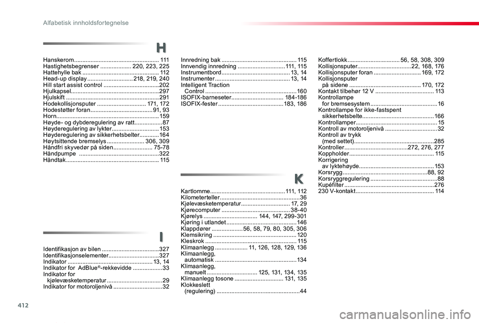 TOYOTA PROACE VERSO 2020 Instruksjoner for bruk (in Norwegian) 412
ProAce_verso_NO_Chap11_index-alpha_ed01-2019
Koffertlokk ................................56, 58, 308, 309Kollisjonsputer .................................22, 168, 176Kollisjonsputer foran ........ TOYOTA PROACE VERSO 2020 Instruksjoner for bruk (in Norwegian) 412
ProAce_verso_NO_Chap11_index-alpha_ed01-2019
Koffertlokk ................................56, 58, 308, 309Kollisjonsputer .................................22, 168, 176Kollisjonsputer foran ........