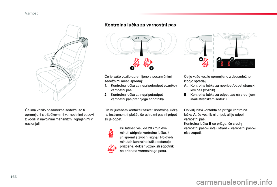 TOYOTA PROACE VERSO 2020 Navodila Za Uporabo (in Slovenian) 166
Proace Verso_sl_Chap05_securite_ed2019_V02
Kontrolna lučka za varnostni pas
Če je vaše vozilo opremljeno s posamičnimi sedežnimi mesti spredaj:1. Kontrolna lučka za nepripet /odpet voznikov TOYOTA PROACE VERSO 2020 Navodila Za Uporabo (in Slovenian) 166
Proace Verso_sl_Chap05_securite_ed2019_V02
Kontrolna lučka za varnostni pas
Če je vaše vozilo opremljeno s posamičnimi sedežnimi mesti spredaj:1. Kontrolna lučka za nepripet /odpet voznikov