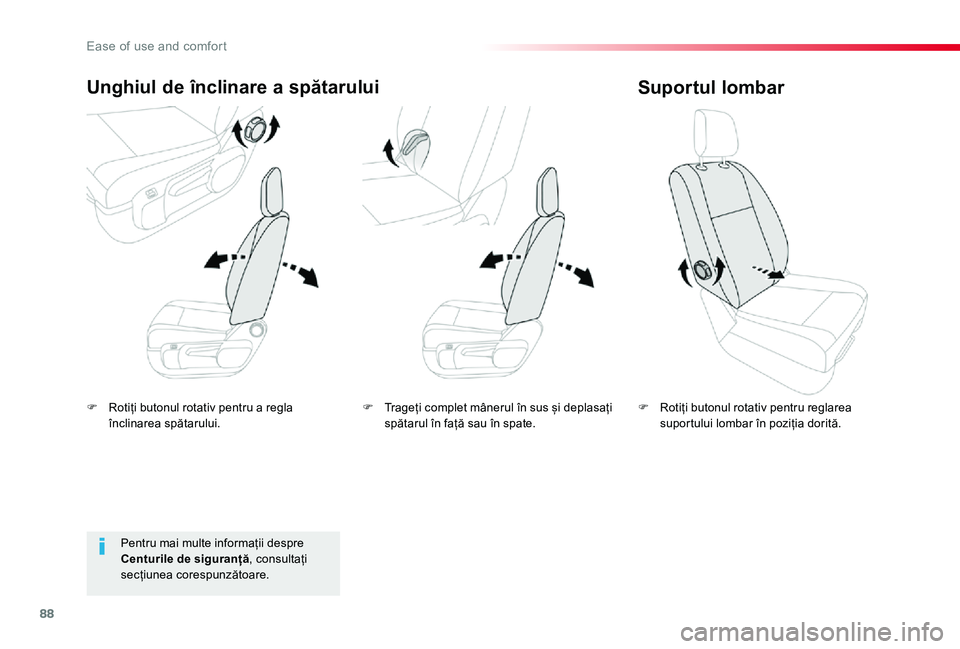TOYOTA PROACE VERSO 2020 Manual de utilizare (in Romanian) 88
F Rotiți butonul rotativ pentru a regla înclinarea spătarului.
Unghiul de înclinare a spătarului
F Rotiți butonul rotativ pentru reglarea suportului lombar în poziția dorită.
Suportul lomb TOYOTA PROACE VERSO 2020 Manual de utilizare (in Romanian) 88
F Rotiți butonul rotativ pentru a regla înclinarea spătarului.
Unghiul de înclinare a spătarului
F Rotiți butonul rotativ pentru reglarea suportului lombar în poziția dorită.
Suportul lomb