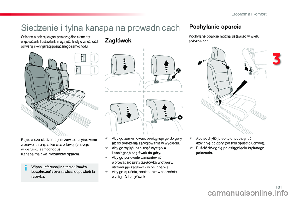 TOYOTA PROACE VERSO 2020 Instrukcja obsługi (in Polish) 101
Proace-Verso_pl_Chap03_ergonomie-et-confort_ed01-2019
Zagłówek
F Aby go zamontować, pociągnąć go do góry aż do położenia zaryglowania w wycięciu.F Aby go wyjąć, nacisnąć występ A i TOYOTA PROACE VERSO 2020 Instrukcja obsługi (in Polish) 101
Proace-Verso_pl_Chap03_ergonomie-et-confort_ed01-2019
Zagłówek
F Aby go zamontować, pociągnąć go do góry aż do położenia zaryglowania w wycięciu.F Aby go wyjąć, nacisnąć występ A i