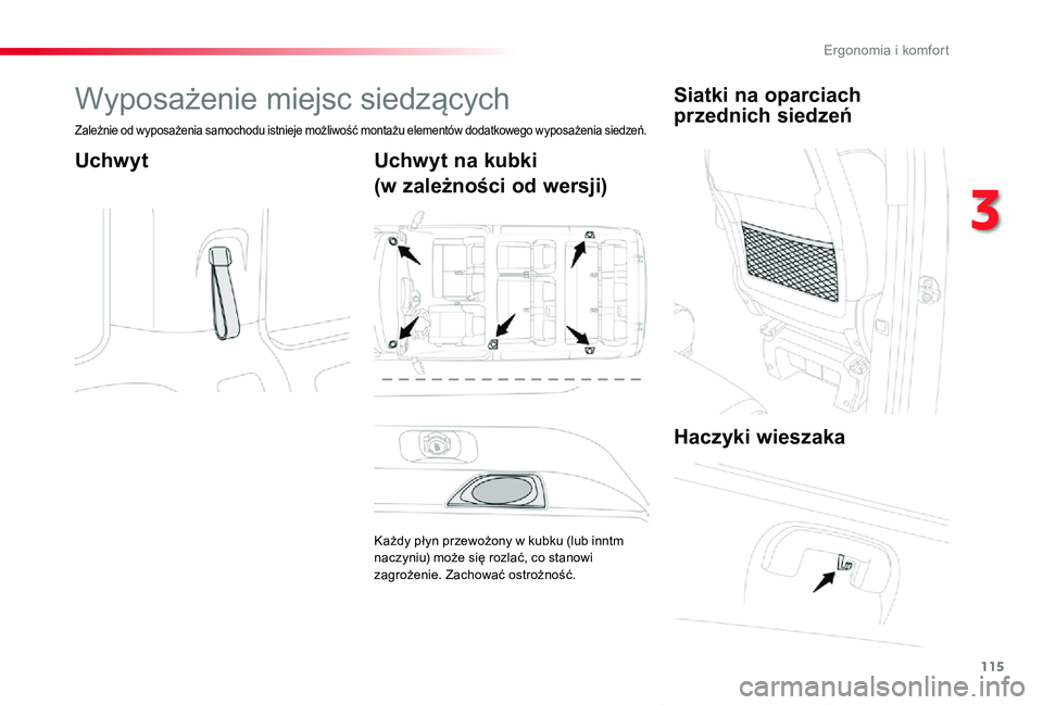 TOYOTA PROACE VERSO 2020 Instrukcja obsługi (in Polish) 115
Proace-Verso_pl_Chap03_ergonomie-et-confort_ed01-2019
Wyposażenie miejsc siedzących
Zależnie od wyposażenia samochodu istnieje możliwość montażu elementów dodatkowego wyposażenia siedzeŠTOYOTA PROACE VERSO 2020 Instrukcja obsługi (in Polish) 115
Proace-Verso_pl_Chap03_ergonomie-et-confort_ed01-2019
Wyposażenie miejsc siedzących
Zależnie od wyposażenia samochodu istnieje możliwość montażu elementów dodatkowego wyposażenia siedzeÅ