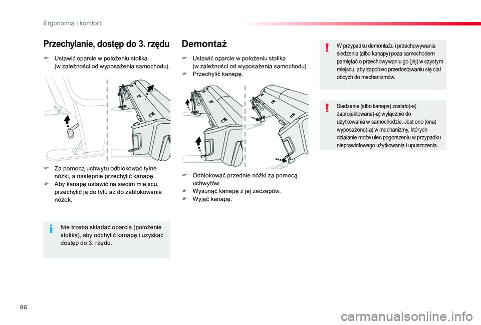 TOYOTA PROACE VERSO 2020 Instrukcja obsługi (in Polish) 96
Proace-Verso_pl_Chap03_ergonomie-et-confort_ed01-2019
F Ustawić oparcie w położeniu stolika (w zależności od wyposażenia samochodu).
Przechylanie, dostęp do 3. rzęduDemontaż
F Ustawić opa TOYOTA PROACE VERSO 2020 Instrukcja obsługi (in Polish) 96
Proace-Verso_pl_Chap03_ergonomie-et-confort_ed01-2019
F Ustawić oparcie w położeniu stolika (w zależności od wyposażenia samochodu).
Przechylanie, dostęp do 3. rzęduDemontaż
F Ustawić opa