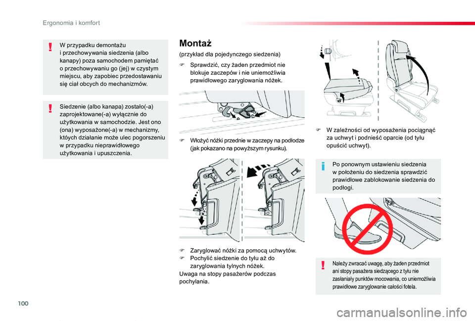 TOYOTA PROACE VERSO 2020 Instrukcja obsługi (in Polish) 100
Proace-Verso_pl_Chap03_ergonomie-et-confort_ed01-2019
Po ponownym ustawieniu siedzenia w położeniu do siedzenia sprawdzić prawidłowe zablokowanie siedzenia do podłogi.
Należy zwracać uwagę TOYOTA PROACE VERSO 2020 Instrukcja obsługi (in Polish) 100
Proace-Verso_pl_Chap03_ergonomie-et-confort_ed01-2019
Po ponownym ustawieniu siedzenia w położeniu do siedzenia sprawdzić prawidłowe zablokowanie siedzenia do podłogi.
Należy zwracać uwagę