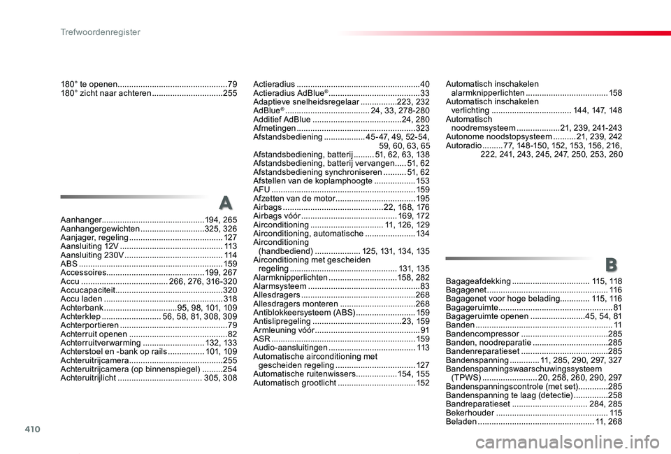 TOYOTA PROACE VERSO 2020  Instructieboekje (in Dutch) 410
ProaceVerso_nl_Chap11_index-alpha_ed2019_V02
180° te openen ................................................79180° zicht naar achteren ...............................255
Aanhanger...............