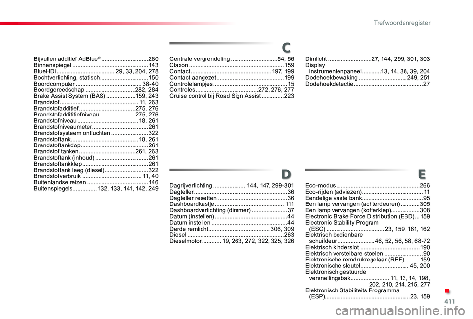TOYOTA PROACE VERSO 2020  Instructieboekje (in Dutch) 411
ProaceVerso_nl_Chap11_index-alpha_ed2019_V02
a
C
b
Dagrijverlichting ....................14 4, 147, 299-301Dagteller ..........................................................36Dagteller resetten 