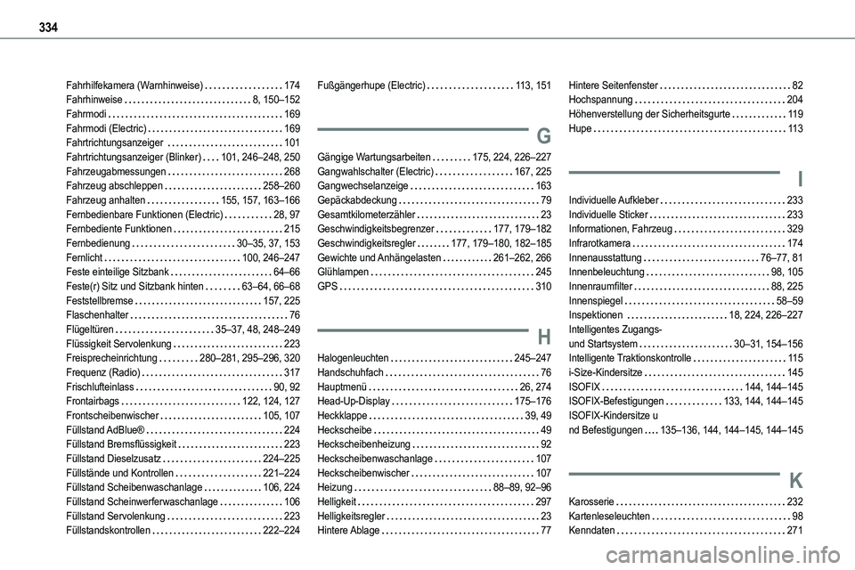 TOYOTA PROACE VERSO 2022 Betriebsanleitungen (in German) 334
Fahrhilfekamera (Warnhinweise) 174Fahrhinweise 8, 150–152Fahrmodi 169Fahrmodi (Electric) 169Fahrtrichtungsanzeiger 101Fahrtrichtungsanzeiger (Blinker) 101, 246–248, 250Fahrzeugabm TOYOTA PROACE VERSO 2022 Betriebsanleitungen (in German) 334
Fahrhilfekamera (Warnhinweise) 174Fahrhinweise 8, 150–152Fahrmodi 169Fahrmodi (Electric) 169Fahrtrichtungsanzeiger 101Fahrtrichtungsanzeiger (Blinker) 101, 246–248, 250Fahrzeugabm