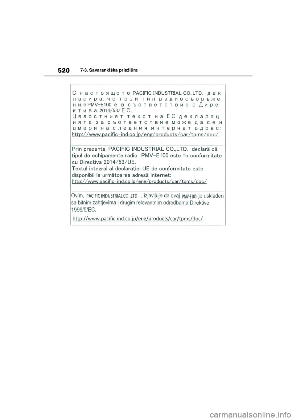 TOYOTA RAV4 PHEV 2021  Eksploatavimo vadovas (in Lithuanian) 5207-3. Savarankiška priežiūra
pM_RAV4-Plug-in-Hybrid_OM_OM42E06E_(LT).book  Page 520  Thursday, March 4, 2021  7:53 PM 