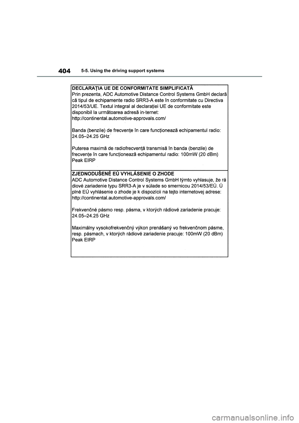 TOYOTA RAV4 PHEV 2021  Owners Manual 4045-5. Using the driving support systems 