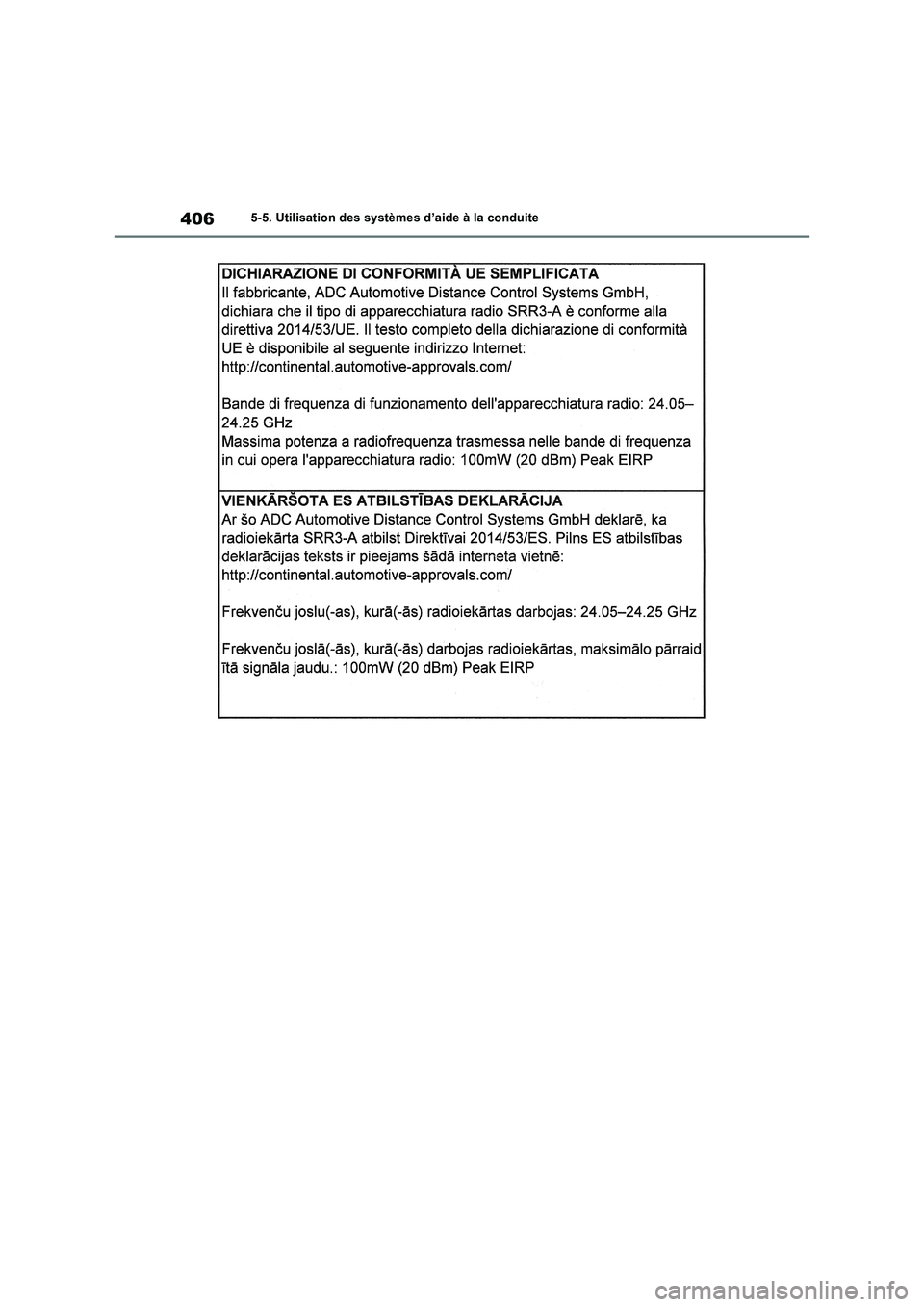 TOYOTA RAV4 PHEV 2021  Notices Demploi (in French) 4065-5. Utilisation des systèmes d’aide à la conduite 