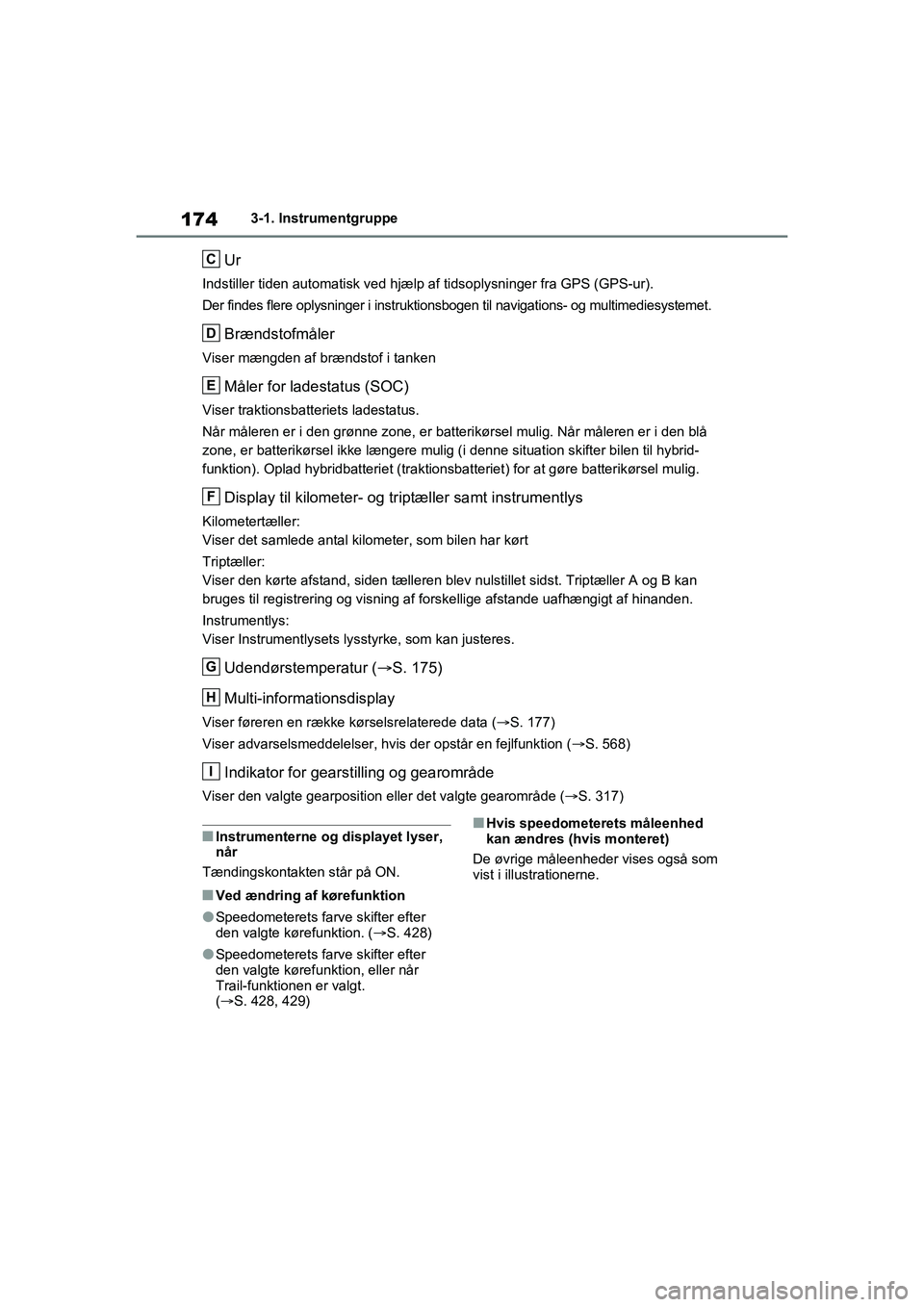 TOYOTA RAV4 PHEV 2021 Brugsanvisning (in Danish) 1743-1. Instrumentgruppe
Ur
Indstiller tiden automatisk ved hjælp af tidsoplysninger fra GPS (GPS-ur).
Der findes flere oplysninger i instruktionsbogen til navigations- og multimediesystemet.
Brænds TOYOTA RAV4 PHEV 2021 Brugsanvisning (in Danish) 1743-1. Instrumentgruppe
Ur
Indstiller tiden automatisk ved hjælp af tidsoplysninger fra GPS (GPS-ur).
Der findes flere oplysninger i instruktionsbogen til navigations- og multimediesystemet.
Brænds