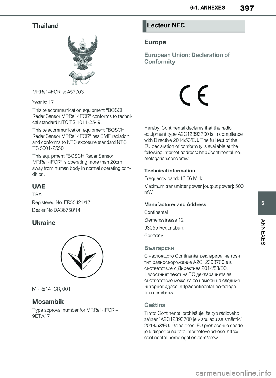 TOYOTA SUPRA 2019 Notices Demploi (in French) 397
6
Supra Owners Manual_EK
6-1. ANNEXES
ANNEXES
Lecteur NFC
Supra_OM_French_OM99T06K.book 397 ページ 2019年2月20日 水曜日 午前11時9分 TOYOTA SUPRA 2019 Notices Demploi (in French) 397
6
Supra Owners Manual_EK
6-1. ANNEXES
ANNEXES
Lecteur NFC
Supra_OM_French_OM99T06K.book 397 ページ 2019年2月20日 水曜日 午前11時9分