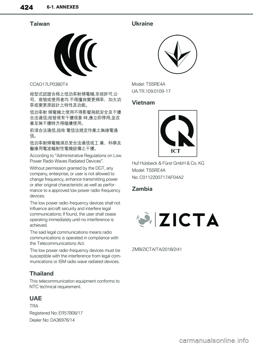 TOYOTA SUPRA 2019 Notices Demploi (in French) 424
Supra Owners Manual_EK
6-1. ANNEXES
Supra_OM_French_OM99T06K.book 424 ページ 2019年2月20日 水曜日 午前11時9分 TOYOTA SUPRA 2019 Notices Demploi (in French) 424
Supra Owners Manual_EK
6-1. ANNEXES
Supra_OM_French_OM99T06K.book 424 ページ 2019年2月20日 水曜日 午前11時9分