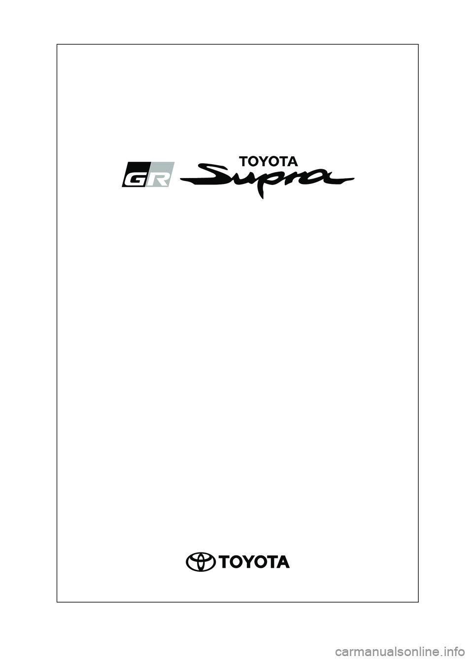 TOYOTA SUPRA 2019  Betriebsanleitungen (in German) 