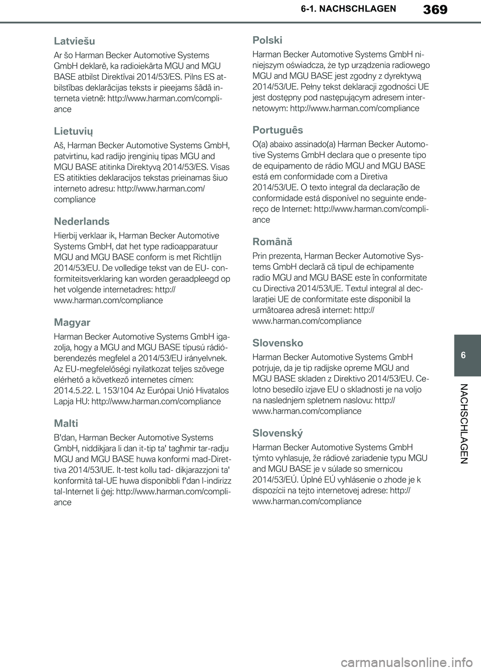 TOYOTA SUPRA 2019 Betriebsanleitungen (in German) 369
6
Supra Owner’s Manual_EM
6-1. NACHSCHLAGEN
NACHSCHLAGEN
Supra_OM_German_OM99T07M.book 369 ページ 2019年2月20日 水曜日 午前11時16分 TOYOTA SUPRA 2019 Betriebsanleitungen (in German) 369
6
Supra Owner’s Manual_EM
6-1. NACHSCHLAGEN
NACHSCHLAGEN
Supra_OM_German_OM99T07M.book 369 ページ 2019年2月20日 水曜日 午前11時16分