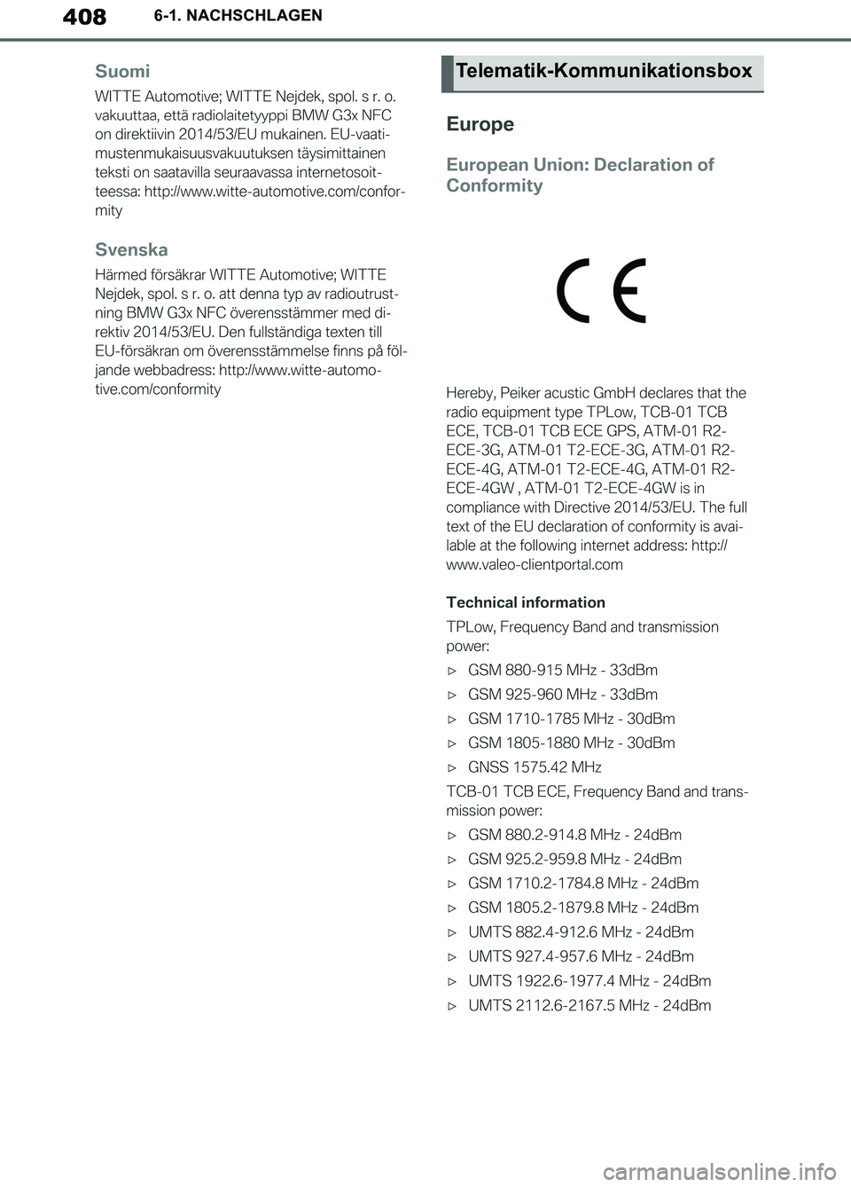 TOYOTA SUPRA 2019 Betriebsanleitungen (in German) 408
Supra Owner’s Manual_EM
6-1. NACHSCHLAGEN
Telematik-Kommunikationsbox
Supra_OM_German_OM99T07M.book 408 ページ 2019年2月20日 水曜日 午前11時16分 TOYOTA SUPRA 2019 Betriebsanleitungen (in German) 408
Supra Owner’s Manual_EM
6-1. NACHSCHLAGEN
Telematik-Kommunikationsbox
Supra_OM_German_OM99T07M.book 408 ページ 2019年2月20日 水曜日 午前11時16分
