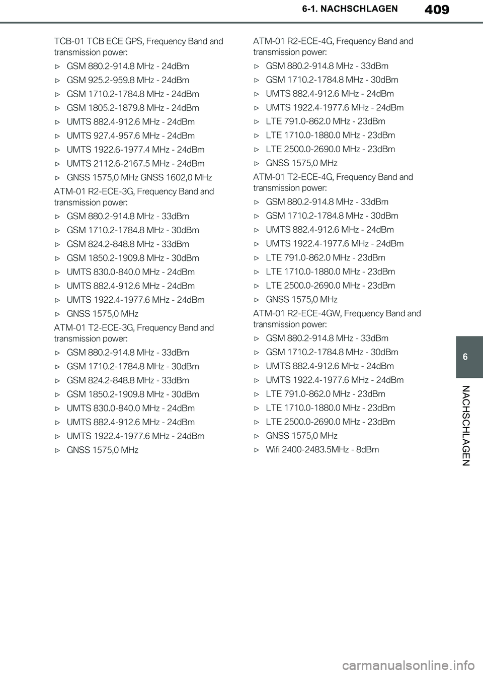TOYOTA SUPRA 2019 Betriebsanleitungen (in German) 409
6
Supra Owner’s Manual_EM
6-1. NACHSCHLAGEN
NACHSCHLAGEN
Supra_OM_German_OM99T07M.book 409 ページ 2019年2月20日 水曜日 午前11時16分 TOYOTA SUPRA 2019 Betriebsanleitungen (in German) 409
6
Supra Owner’s Manual_EM
6-1. NACHSCHLAGEN
NACHSCHLAGEN
Supra_OM_German_OM99T07M.book 409 ページ 2019年2月20日 水曜日 午前11時16分