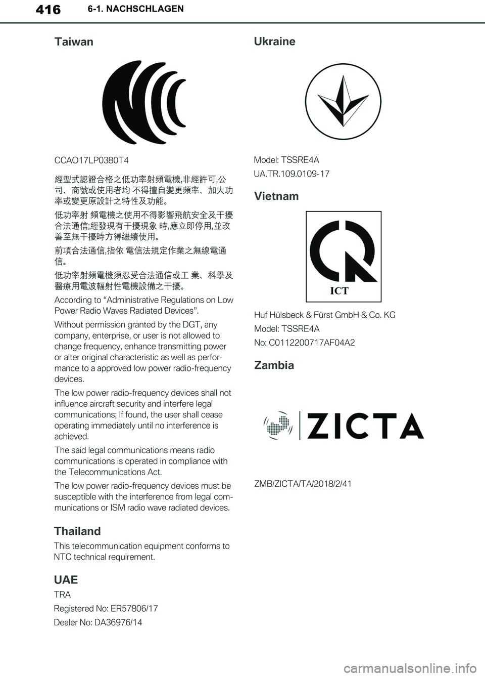 TOYOTA SUPRA 2019  Betriebsanleitungen (in German) 416
Supra Owner’s Manual_EM
6-1. NACHSCHLAGEN
Supra_OM_German_OM99T07M.book  416 ページ  ２０１９年２月２０日　水曜日　午前１１時１６分 