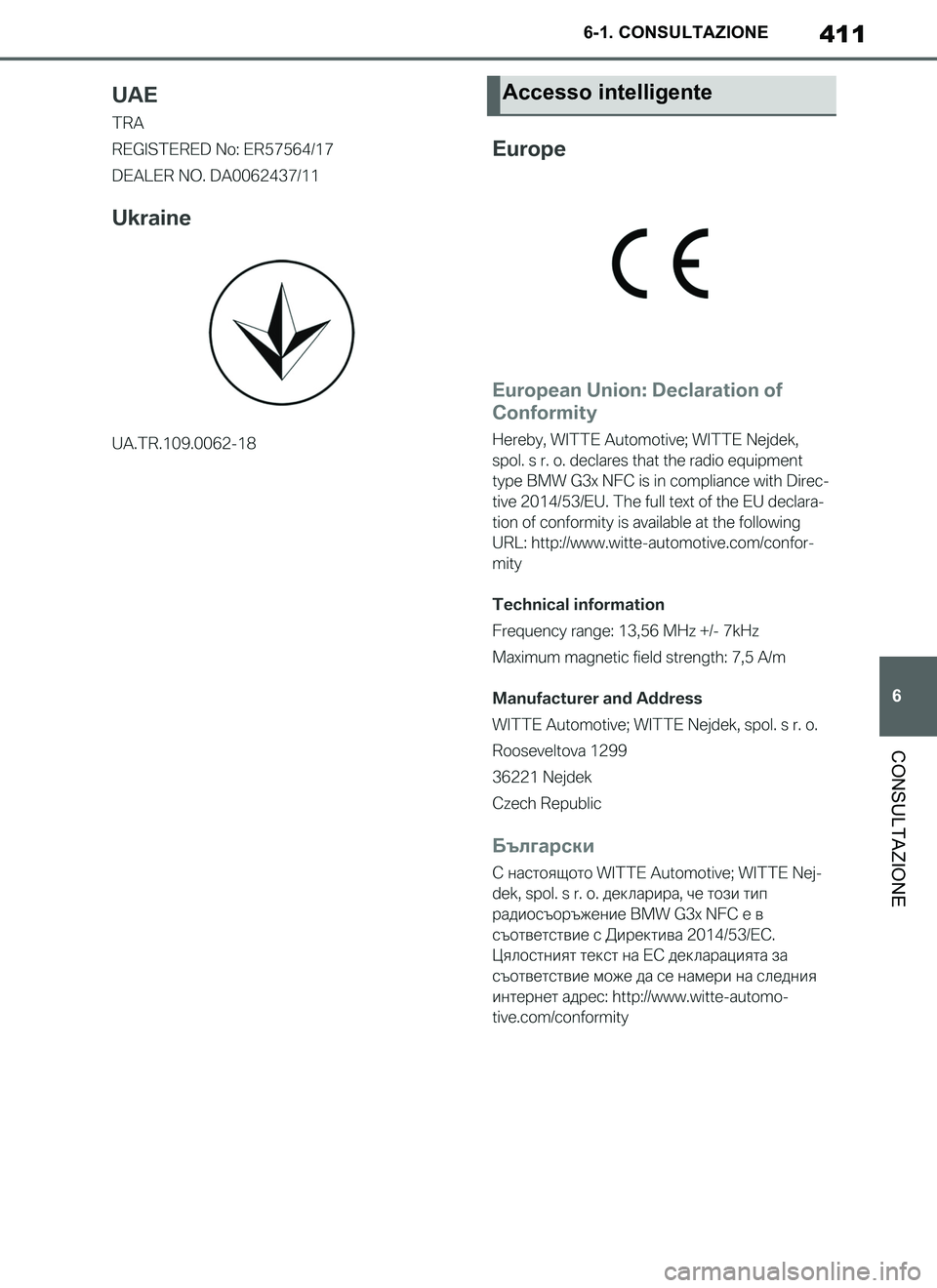 TOYOTA SUPRA 2019 Manuale duso (in Italian) 411
6
Supra Owners Manual_EL
6-1. CONSULTAZIONE
CONSULTAZIONE
Accesso intelligente
Supra_OM_Italian_OM99T09L.book 411 ページ 2019年2月20日 水曜日 午前10時57分 TOYOTA SUPRA 2019 Manuale duso (in Italian) 411
6
Supra Owners Manual_EL
6-1. CONSULTAZIONE
CONSULTAZIONE
Accesso intelligente
Supra_OM_Italian_OM99T09L.book 411 ページ 2019年2月20日 水曜日 午前10時57分