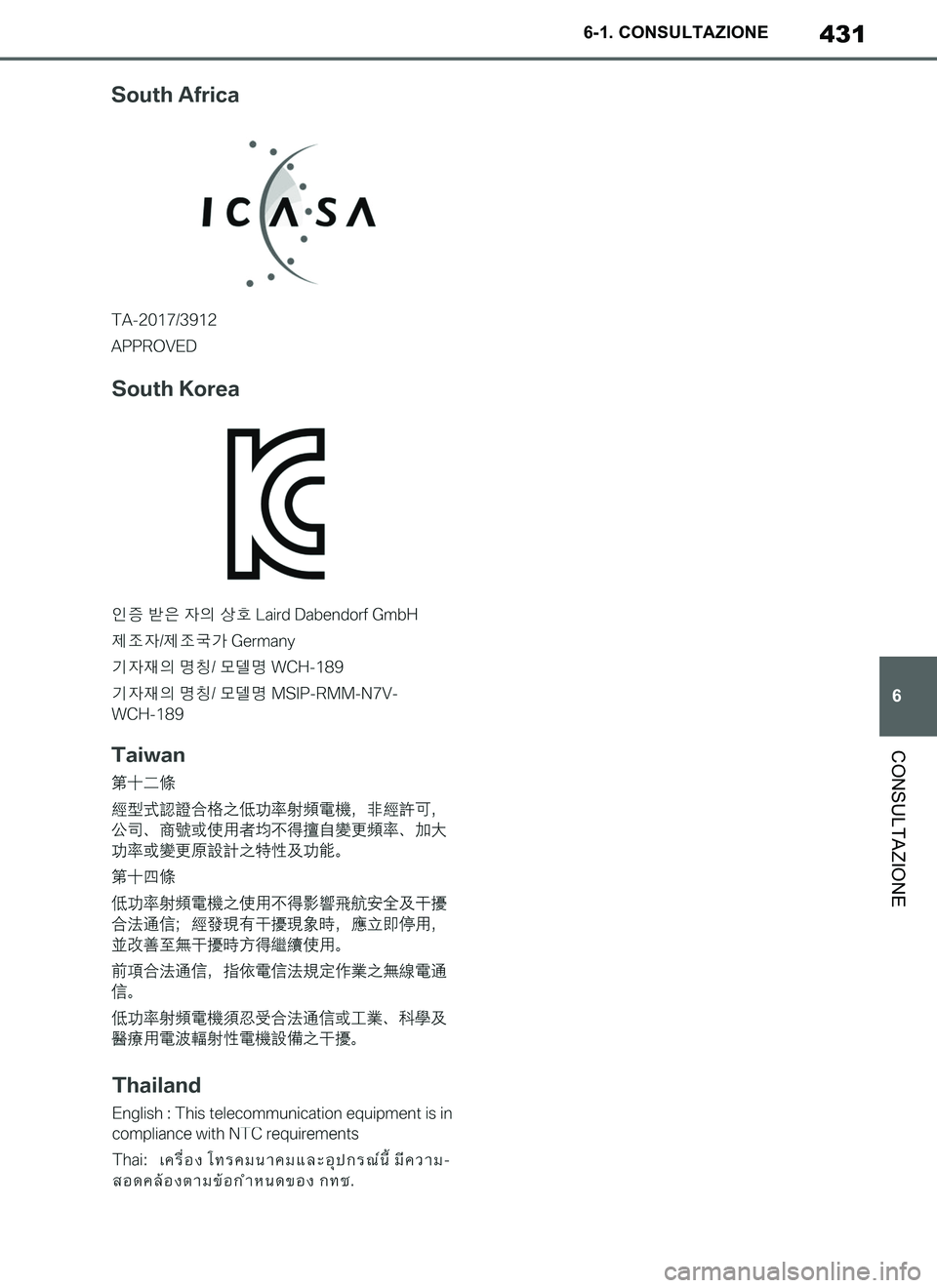 TOYOTA SUPRA 2019 Manuale duso (in Italian) 431
6
Supra Owners Manual_EL
6-1. CONSULTAZIONE
CONSULTAZIONE
Supra_OM_Italian_OM99T09L.book 431 ページ 2019年2月20日 水曜日 午前10時57分 TOYOTA SUPRA 2019 Manuale duso (in Italian) 431
6
Supra Owners Manual_EL
6-1. CONSULTAZIONE
CONSULTAZIONE
Supra_OM_Italian_OM99T09L.book 431 ページ 2019年2月20日 水曜日 午前10時57分