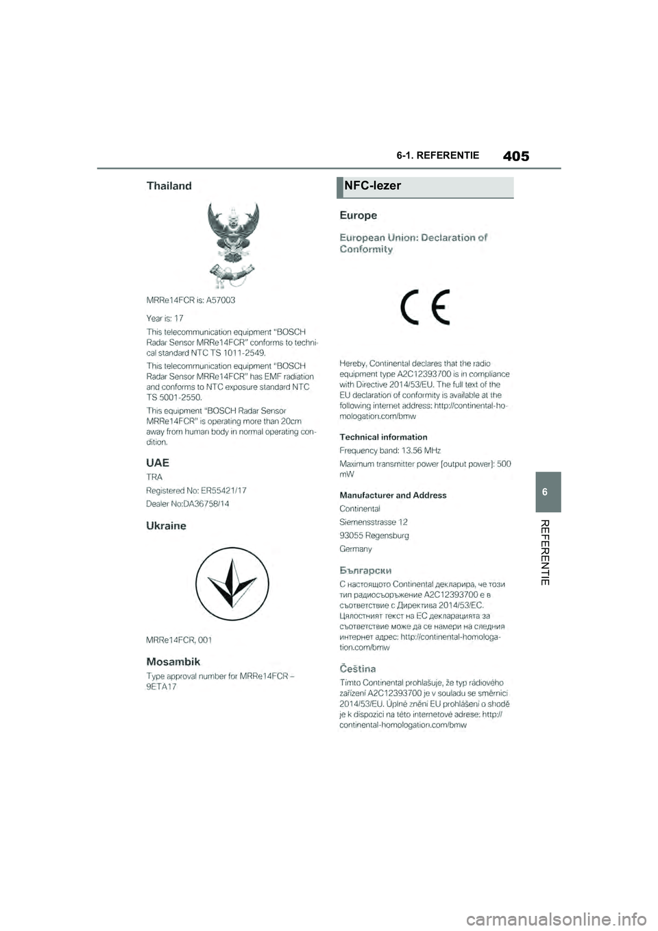 TOYOTA SUPRA 2019  Instructieboekje (in Dutch) 405
6
Handleiding Supra 6-1. REFERENTIE
REFERENTIE
NFC-lezer
Supra_OM_Europe_OM99T05E_1_190
3.book  Page 405  Wednesday, March 6, 2019  3:49 PM 