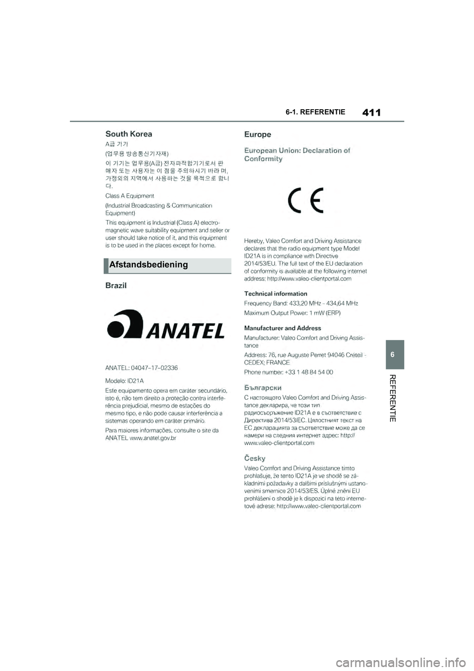 TOYOTA SUPRA 2019  Instructieboekje (in Dutch) 411
6
Handleiding Supra 6-1. REFERENTIE
REFERENTIE
Afstandsbediening
Supra_OM_Europe_OM99T05E_1_190
3.book  Page 411  Wednesday, March 6, 2019  3:49 PM 