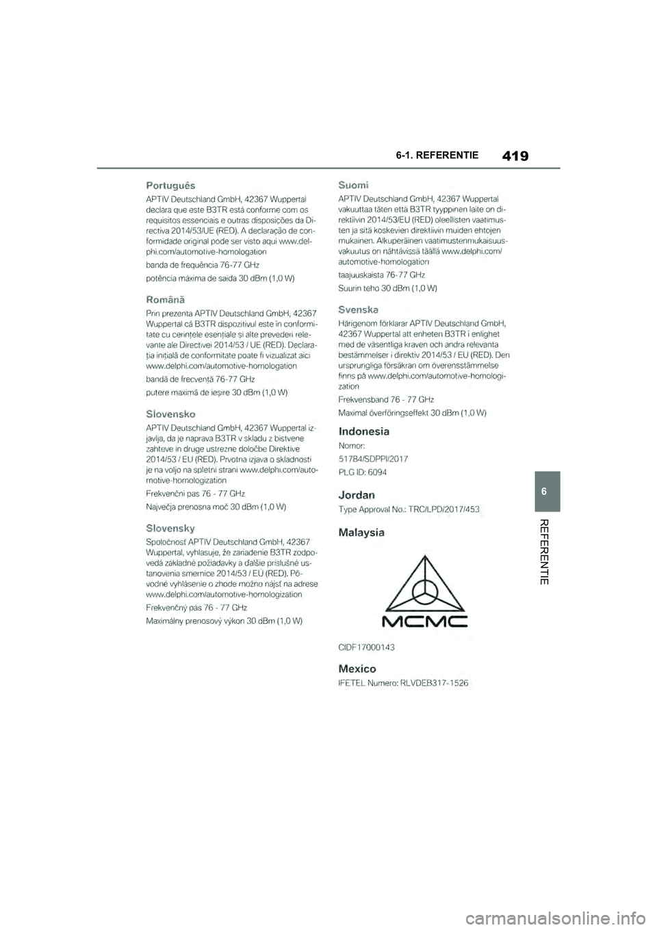 TOYOTA SUPRA 2019  Instructieboekje (in Dutch) 419
6
Handleiding Supra 6-1. REFERENTIE
REFERENTIE
Supra_OM_Europe_OM99T05E_1_190
3.book  Page 419  Wednesday, March 6, 2019  3:49 PM 