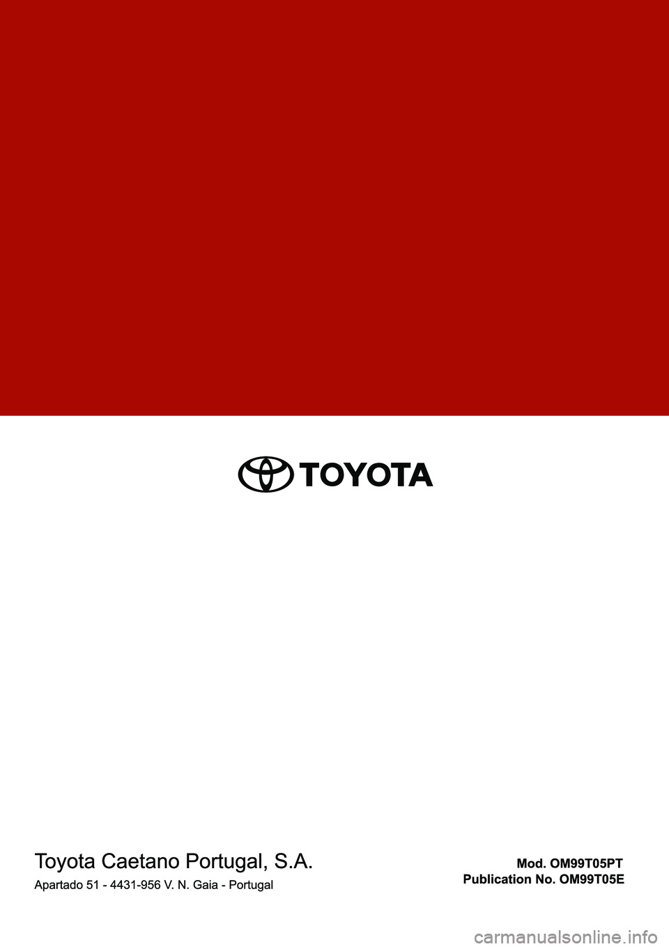 TOYOTA SUPRA 2019 Manual de utilização (in Portuguese) TOYOTA SUPRA 2019 Manual de utilização (in Portuguese)