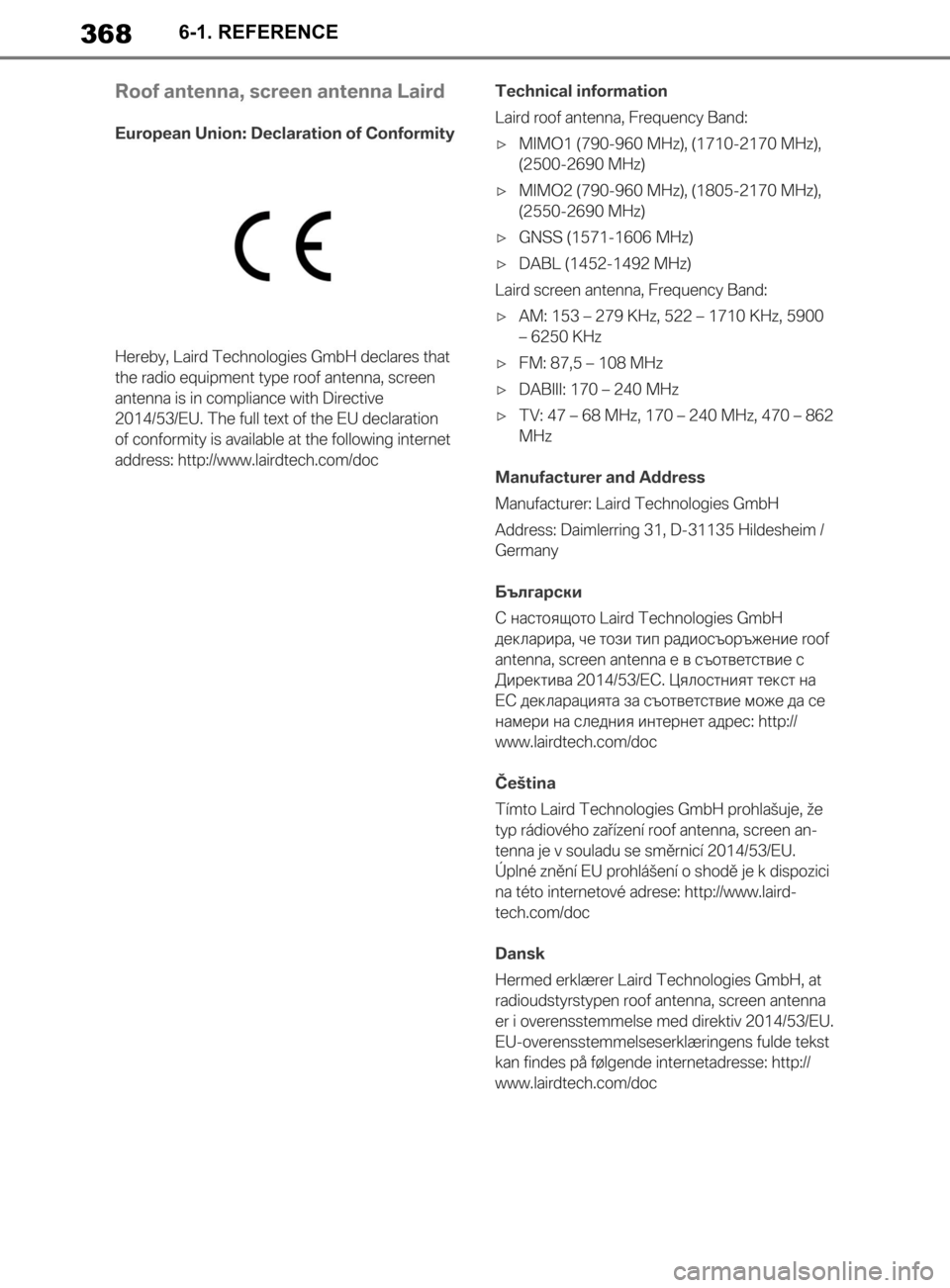 TOYOTA SUPRA 2019 Brugsanvisning (in Danish) 368
Instruktionsbog til Supra6-1. REFERENCE
OM99T05DK.book Page 368 Friday, September 13, 2019 1:26 PM TOYOTA SUPRA 2019 Brugsanvisning (in Danish) 368
Instruktionsbog til Supra6-1. REFERENCE
OM99T05DK.book Page 368 Friday, September 13, 2019 1:26 PM