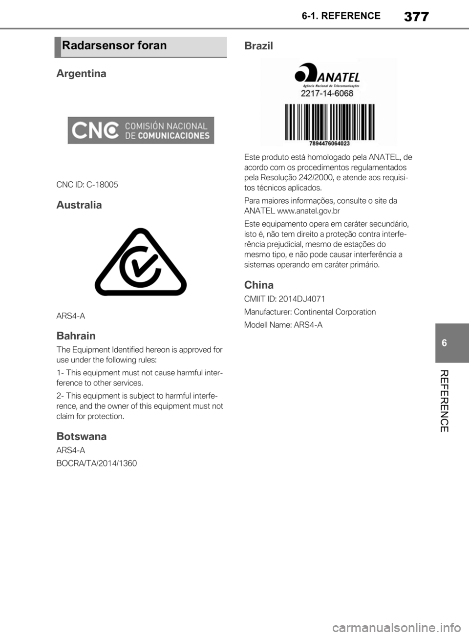 TOYOTA SUPRA 2019  Brugsanvisning (in Danish) 377
6
Instruktionsbog til Supra 6-1. REFERENCE
REFERENCE
Radarsensor foran
OM99T05DK.book  Page 377  Friday, September 13, 2019  1:26 PM 