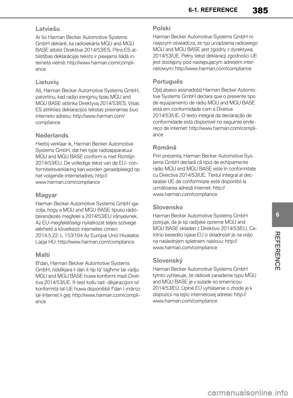 TOYOTA SUPRA 2019  Brugsanvisning (in Danish) 385
6
Instruktionsbog til Supra 6-1. REFERENCE
REFERENCE
OM99T05DK.book  Page 385  Friday, September 13, 2019  1:26 PM 