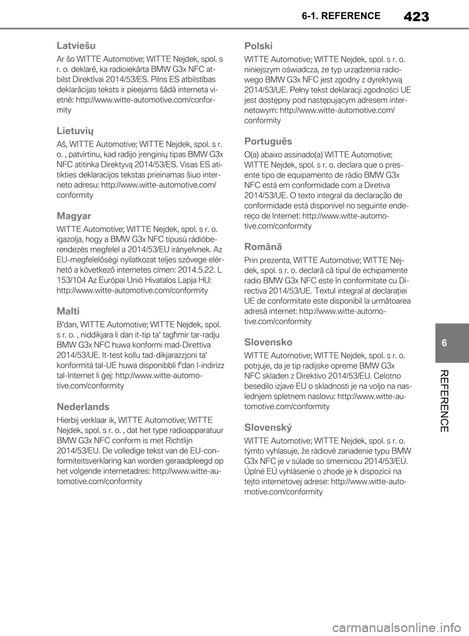 TOYOTA SUPRA 2019  Brugsanvisning (in Danish) 423
6
Instruktionsbog til Supra 6-1. REFERENCE
REFERENCE
OM99T05DK.book  Page 423  Friday, September 13, 2019  1:26 PM 
