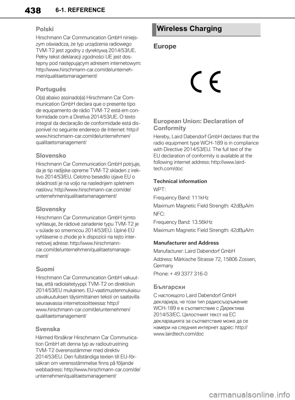 TOYOTA SUPRA 2019 Brugsanvisning (in Danish) 438
Instruktionsbog til Supra6-1. REFERENCE
Wireless Charging
OM99T05DK.book Page 438 Friday, September 13, 2019 1:26 PM TOYOTA SUPRA 2019 Brugsanvisning (in Danish) 438
Instruktionsbog til Supra6-1. REFERENCE
Wireless Charging
OM99T05DK.book Page 438 Friday, September 13, 2019 1:26 PM