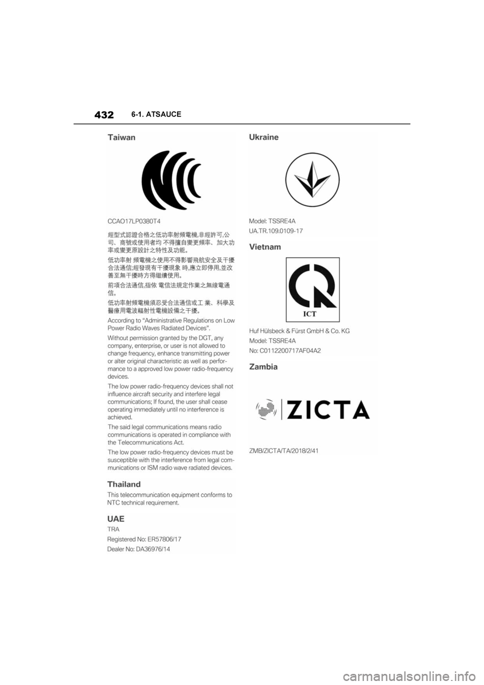 TOYOTA SUPRA 2019  Lietošanas Instrukcija (in Latvian) 
432
Supra Owner's Manual6-1. ATSAUCE
Supra_OM_Europe_OM99T05LV_1_1903.book  Pa
ge 432  Friday, May 3, 2019  7:19 PM 