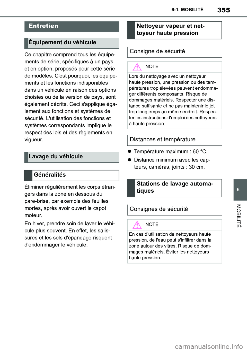 TOYOTA SUPRA 2020 Notices Demploi (in French) 355
6
Supra Owners Manual_EK
6-1. MOBILITÉ
MOBILITÉ
Ce chapitre comprend tous les équipe-
ments de série, spécifiques à un pays
et en option, proposés pour cette série
de modèles. Cest po TOYOTA SUPRA 2020 Notices Demploi (in French) 355
6
Supra Owners Manual_EK
6-1. MOBILITÉ
MOBILITÉ
Ce chapitre comprend tous les équipe-
ments de série, spécifiques à un pays
et en option, proposés pour cette série
de modèles. Cest po