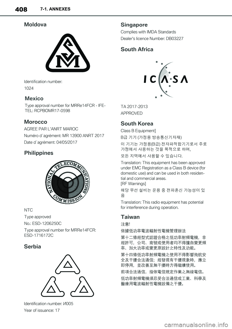 TOYOTA SUPRA 2020 Notices Demploi (in French) 408
Supra Owners Manual_EK
7-1. ANNEXES
Supra_OM_French_OM99V75K.book 408 ページ 2019年8月16日 金曜日 午後2時29分 TOYOTA SUPRA 2020 Notices Demploi (in French) 408
Supra Owners Manual_EK
7-1. ANNEXES
Supra_OM_French_OM99V75K.book 408 ページ 2019年8月16日 金曜日 午後2時29分