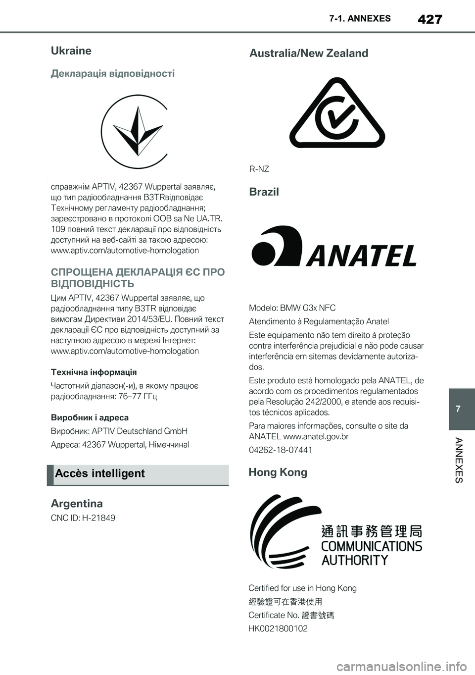 TOYOTA SUPRA 2020 Notices Demploi (in French) 427
7
Supra Owners Manual_EK
7-1. ANNEXES
ANNEXES
Accès intelligent
Supra_OM_French_OM99V75K.book 427 ページ 2019年8月16日 金曜日 午後2時29分 TOYOTA SUPRA 2020 Notices Demploi (in French) 427
7
Supra Owners Manual_EK
7-1. ANNEXES
ANNEXES
Accès intelligent
Supra_OM_French_OM99V75K.book 427 ページ 2019年8月16日 金曜日 午後2時29分
