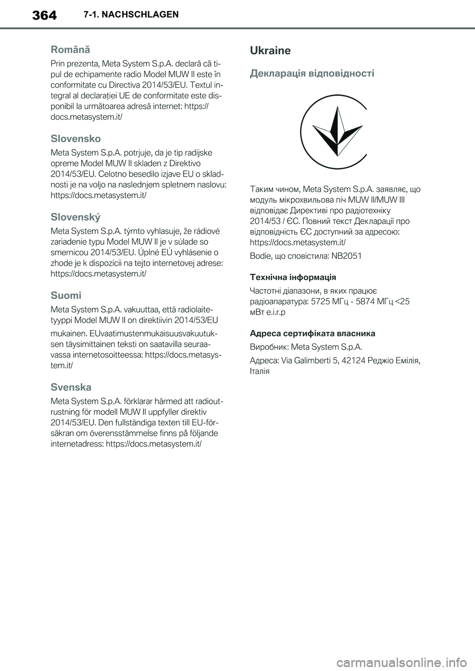 TOYOTA SUPRA 2020 Betriebsanleitungen (in German) 364
Supra Owners Manual_EM
7-1. NACHSCHLAGEN
Supra_OM_German_OM99V76M.book 364 ページ 2019年8月28日 水曜日 午後4時14分 TOYOTA SUPRA 2020 Betriebsanleitungen (in German) 364
Supra Owners Manual_EM
7-1. NACHSCHLAGEN
Supra_OM_German_OM99V76M.book 364 ページ 2019年8月28日 水曜日 午後4時14分