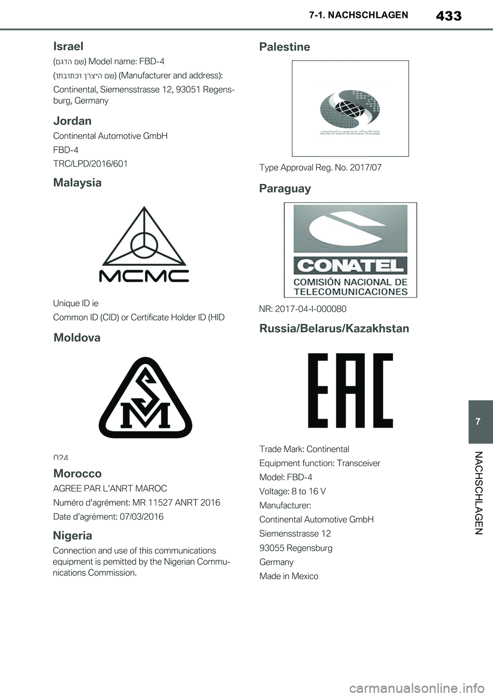 TOYOTA SUPRA 2020 Betriebsanleitungen (in German) 433
7
Supra Owners Manual_EM
7-1. NACHSCHLAGEN
NACHSCHLAGEN
Supra_OM_German_OM99V76M.book 433 ページ 2019年8月28日 水曜日 午後4時14分 TOYOTA SUPRA 2020 Betriebsanleitungen (in German) 433
7
Supra Owners Manual_EM
7-1. NACHSCHLAGEN
NACHSCHLAGEN
Supra_OM_German_OM99V76M.book 433 ページ 2019年8月28日 水曜日 午後4時14分