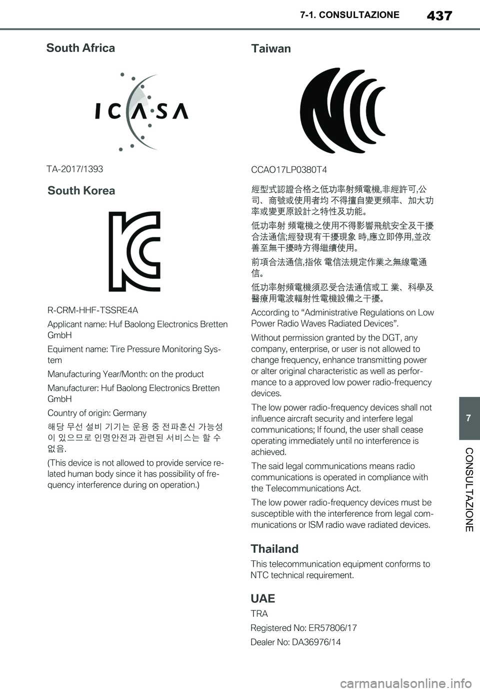 TOYOTA SUPRA 2020 Manuale duso (in Italian) 437
7
Supra Owners Manual_EL
7-1. CONSULTAZIONE
CONSULTAZIONE
Supra_OM_Italian_OM99V78L.book 437 ページ 2019年8月21日 水曜日 午前10時45分 TOYOTA SUPRA 2020 Manuale duso (in Italian) 437
7
Supra Owners Manual_EL
7-1. CONSULTAZIONE
CONSULTAZIONE
Supra_OM_Italian_OM99V78L.book 437 ページ 2019年8月21日 水曜日 午前10時45分
