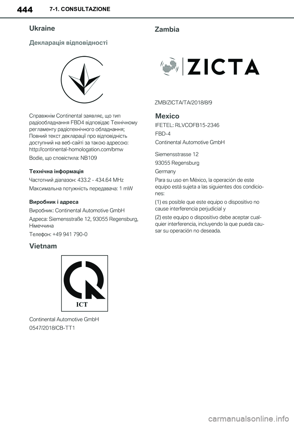 TOYOTA SUPRA 2020 Manuale duso (in Italian) 444
Supra Owners Manual_EL
7-1. CONSULTAZIONE
Supra_OM_Italian_OM99V78L.book 444 ページ 2019年8月21日 水曜日 午前10時45分 TOYOTA SUPRA 2020 Manuale duso (in Italian) 444
Supra Owners Manual_EL
7-1. CONSULTAZIONE
Supra_OM_Italian_OM99V78L.book 444 ページ 2019年8月21日 水曜日 午前10時45分