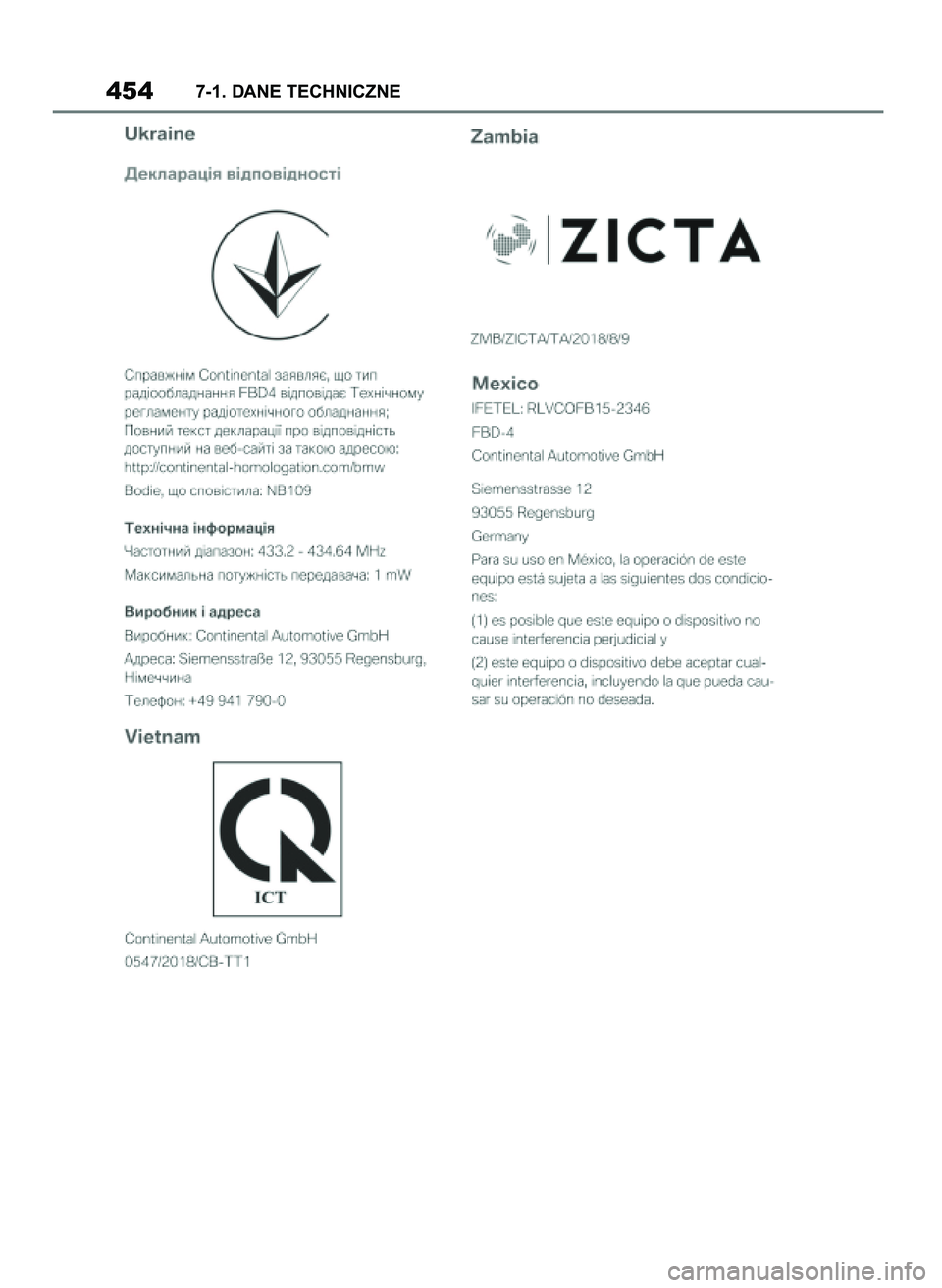 TOYOTA SUPRA 2020 Instrukcja obsługi (in Polish) 4547-1. DANE TECHNICZNE
56 Supra OM99V74E 7/2/20 9:28 Page 454 TOYOTA SUPRA 2020 Instrukcja obsługi (in Polish) 4547-1. DANE TECHNICZNE
56 Supra OM99V74E 7/2/20 9:28 Page 454