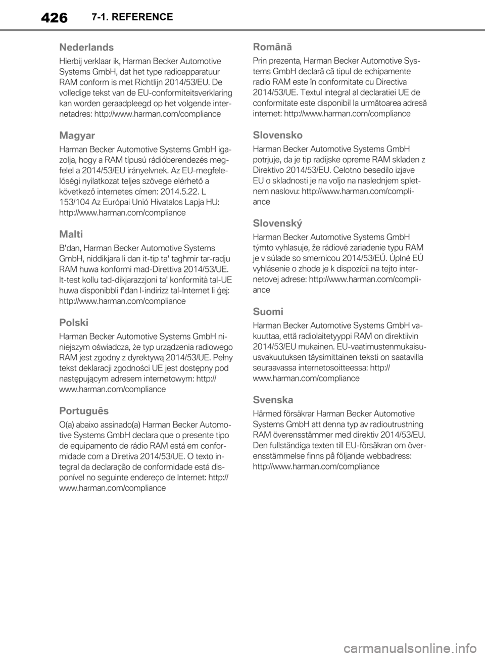 TOYOTA SUPRA 2020  Brugsanvisning (in Danish) 426
Instruktionsbog til Supra7-1. REFERENCE
Supra_OM_General_OM99W02DK.book  Page 42
6  Thursday, March 12, 2020  12:46 PM 