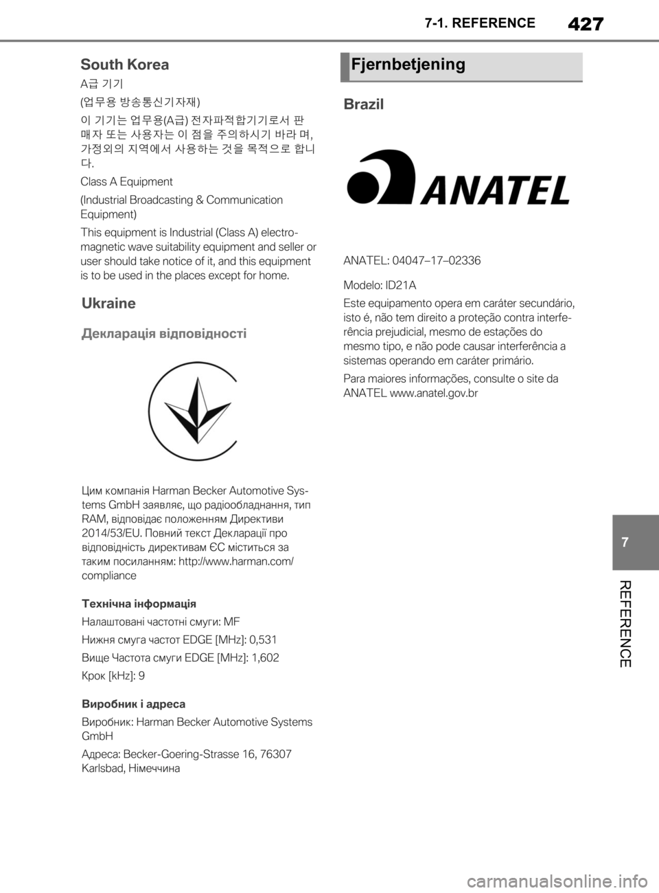 TOYOTA SUPRA 2020  Brugsanvisning (in Danish) 427
7
Instruktionsbog til Supra 7-1. REFERENCE
REFERENCE
Fjernbetjening
Supra_OM_General_OM99W02DK.book  Page 42
7  Thursday, March 12, 2020  12:46 PM 