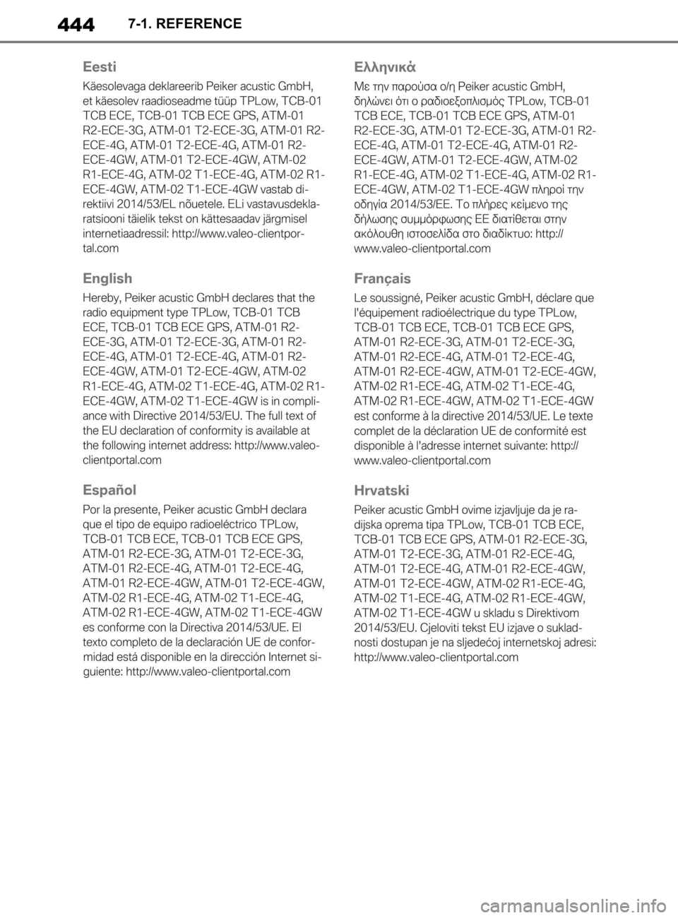 TOYOTA SUPRA 2020  Brugsanvisning (in Danish) 444
Instruktionsbog til Supra7-1. REFERENCE
Supra_OM_General_OM99W02DK.book  Page 44
4  Thursday, March 12, 2020  12:46 PM 