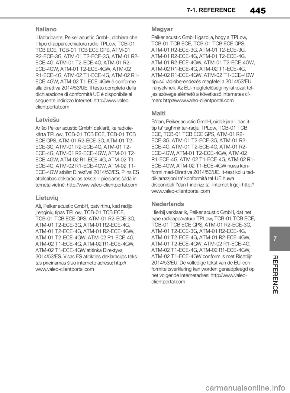 TOYOTA SUPRA 2020  Brugsanvisning (in Danish) 445
7
Instruktionsbog til Supra 7-1. REFERENCE
REFERENCE
Supra_OM_General_OM99W02DK.book  Page 44
5  Thursday, March 12, 2020  12:46 PM 