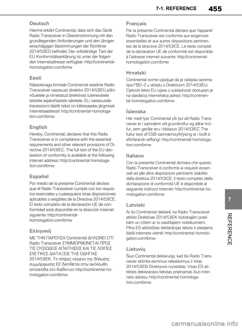 TOYOTA SUPRA 2020  Brugsanvisning (in Danish) 455
7
Instruktionsbog til Supra 7-1. REFERENCE
REFERENCE
Supra_OM_General_OM99W02DK.book  Page 45
5  Thursday, March 12, 2020  12:46 PM 