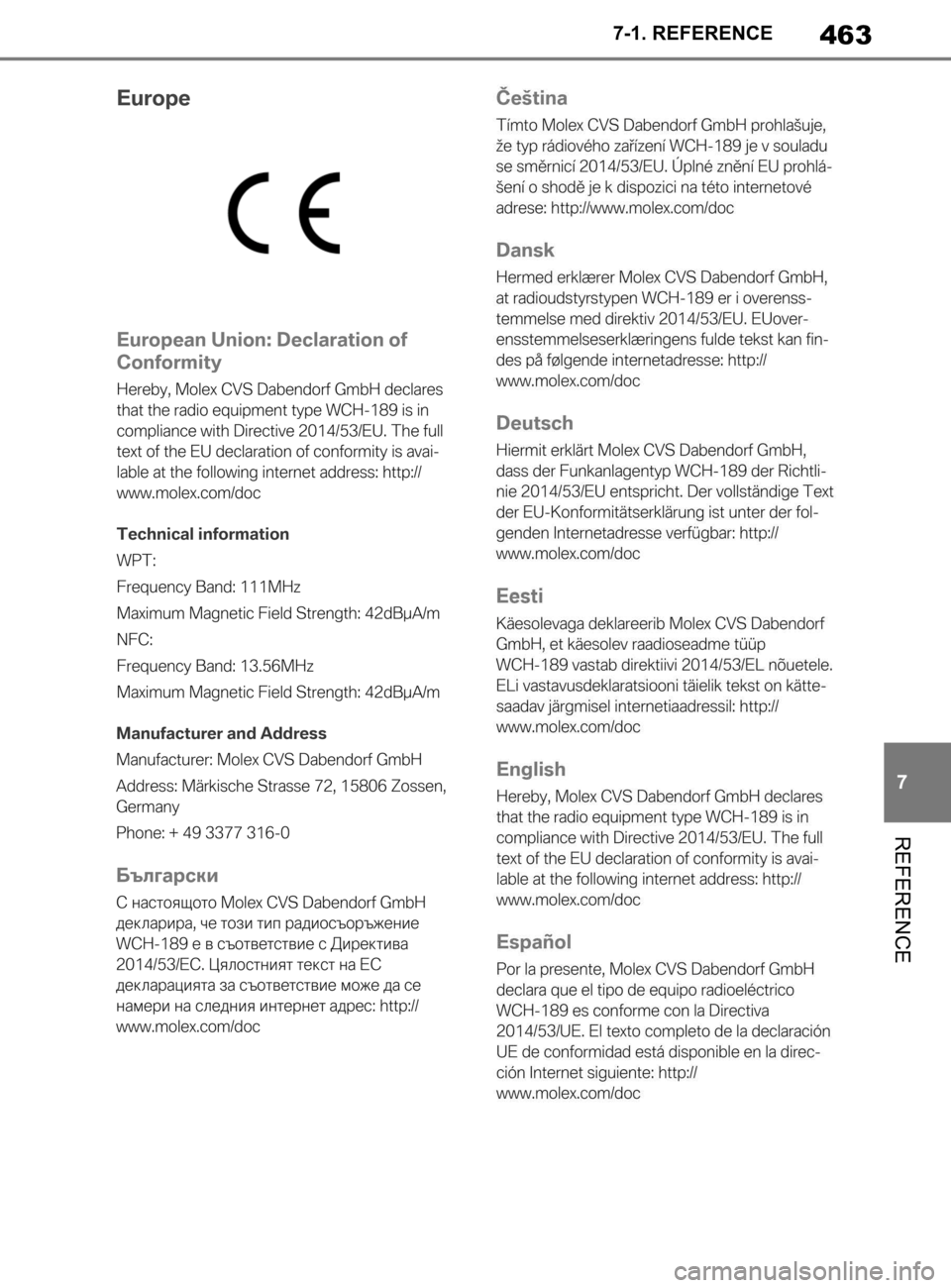 TOYOTA SUPRA 2020 Brugsanvisning (in Danish) 463
7
Instruktionsbog til Supra 7-1. REFERENCE
REFERENCE
Supra_OM_General_OM99W02DK.book Page 46
3 Thursday, March 12, 2020 12:46 PM TOYOTA SUPRA 2020 Brugsanvisning (in Danish) 463
7
Instruktionsbog til Supra 7-1. REFERENCE
REFERENCE
Supra_OM_General_OM99W02DK.book Page 46
3 Thursday, March 12, 2020 12:46 PM