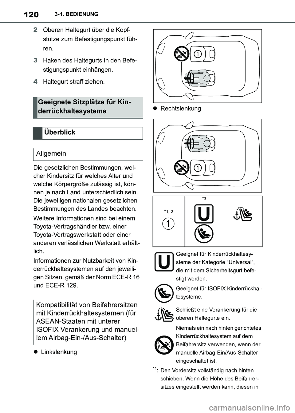 TOYOTA SUPRA 2021 Betriebsanleitungen (in German) 1203-1. BEDIENUNG
Supra Owners Manual_M (from Nov. 20 Prod.)2Oberen Haltegurt über die Kopf-
stütze zum Befestigungspunkt füh-
ren.
3Haken des Haltegurts in den Befe-
stigungspunkt einhängen.
4H TOYOTA SUPRA 2021 Betriebsanleitungen (in German) 1203-1. BEDIENUNG
Supra Owners Manual_M (from Nov. 20 Prod.)2Oberen Haltegurt über die Kopf-
stütze zum Befestigungspunkt füh-
ren.
3Haken des Haltegurts in den Befe-
stigungspunkt einhängen.
4H