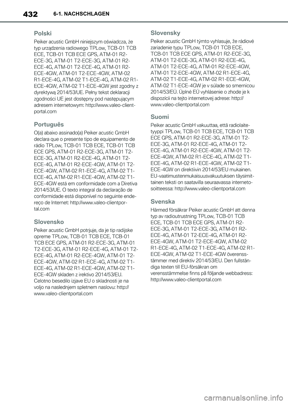 TOYOTA SUPRA 2021 Betriebsanleitungen (in German) 4326-1. NACHSCHLAGEN
Supra Owners Manual_M (from Nov. 20 Prod.)
Supra_OM_German_OM99X79M_1_2011.book 432 ページ 2020年8月27日 木曜日 午後1時22分 TOYOTA SUPRA 2021 Betriebsanleitungen (in German) 4326-1. NACHSCHLAGEN
Supra Owners Manual_M (from Nov. 20 Prod.)
Supra_OM_German_OM99X79M_1_2011.book 432 ページ 2020年8月27日 木曜日 午後1時22分